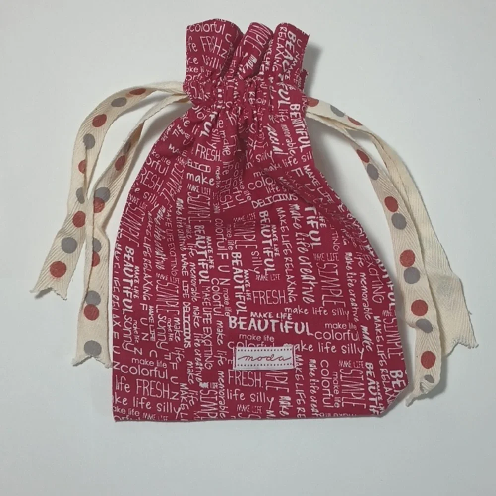 3/$15 Moda Fabrics Sliced Bread Linens Drawstring Goody Bag 752106805255